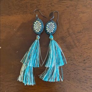 Turquoise Fringe Earrings